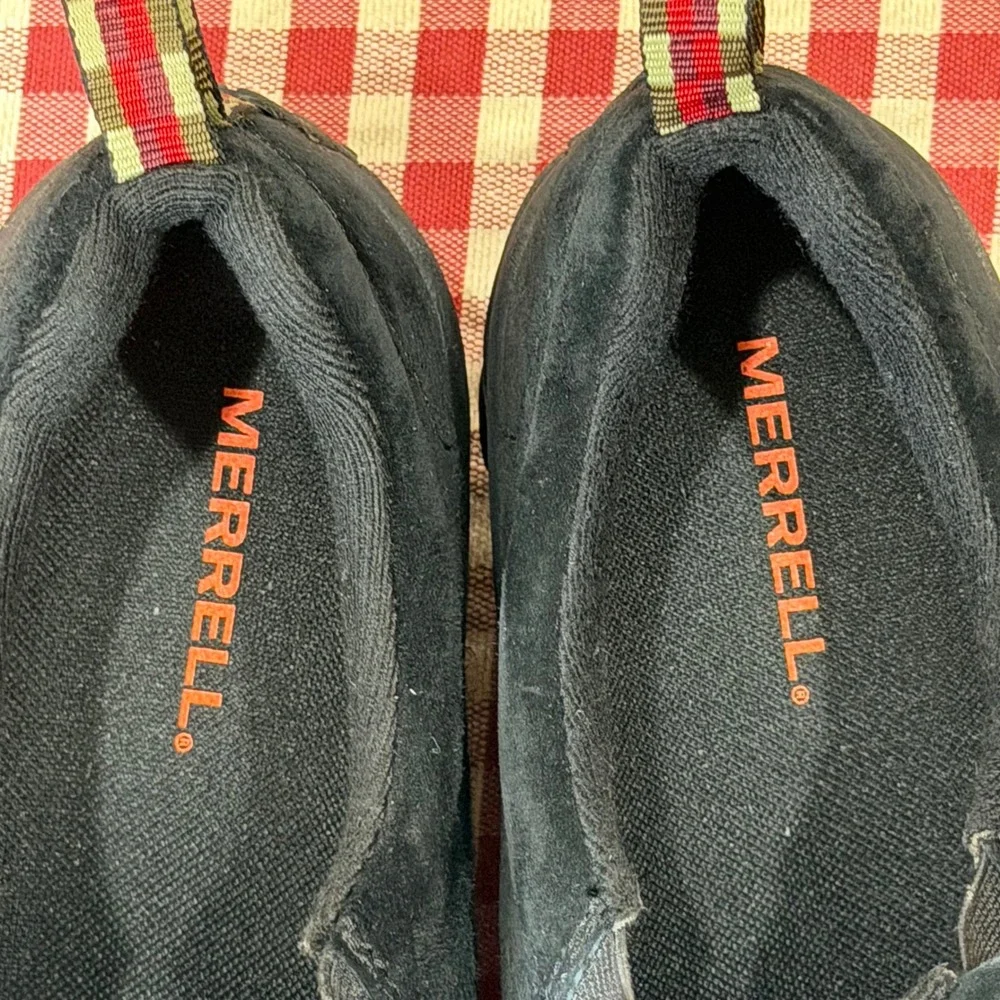 Merrell Jungle Moc Black Suede Slip On Comfort Walking Shoes Mens 11.5